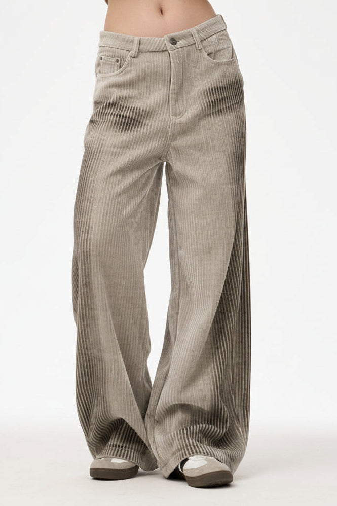 "DIRTY" CORDUROY WIDE LEG PANTS