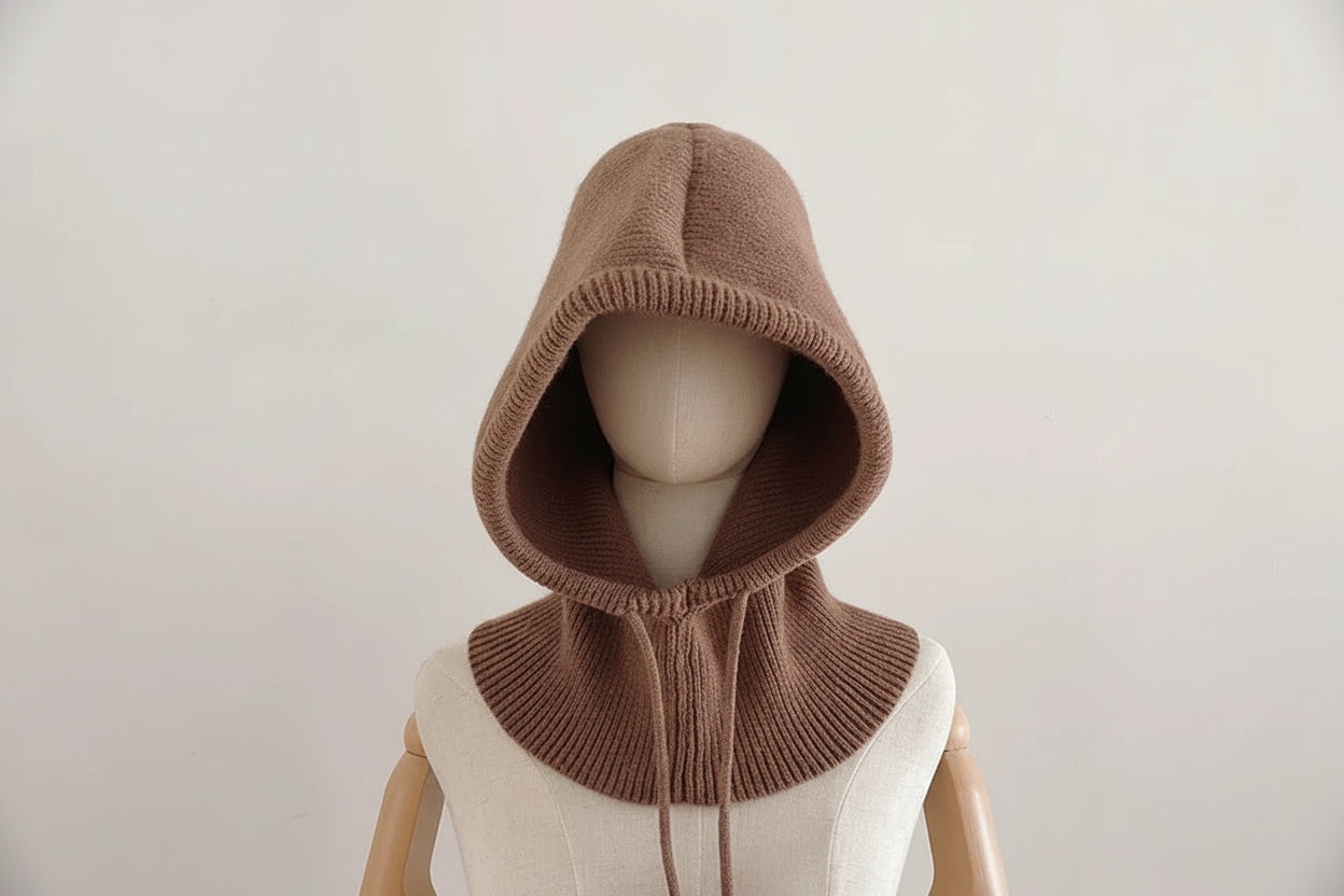 KNIT SCARF SLEEVE CAPE