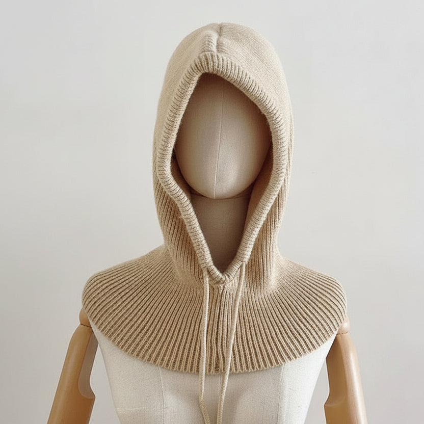 KNIT SCARF SLEEVE CAPE