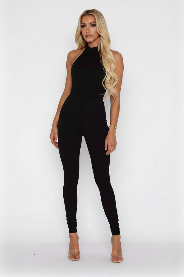 HALTER BACKLESS JUMPSUIT