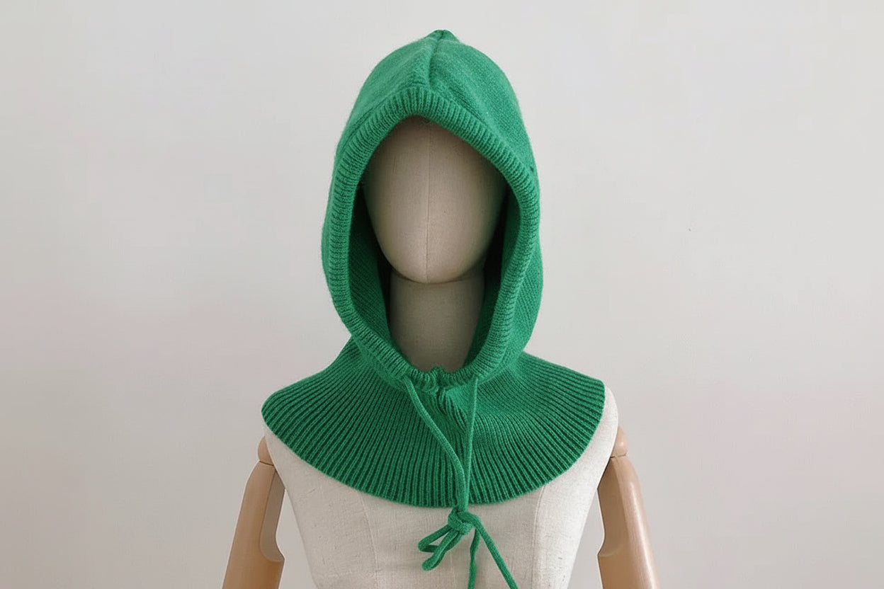 KNIT SCARF SLEEVE CAPE