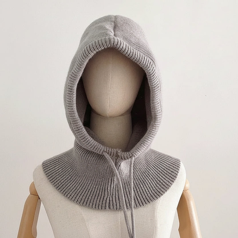 KNIT SCARF SLEEVE CAPE