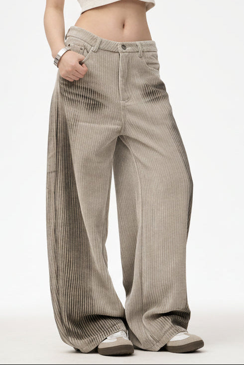 "DIRTY" CORDUROY WIDE LEG PANTS