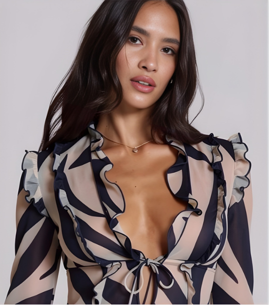 ZEBRA SEE THROUGH BEACH DRESS