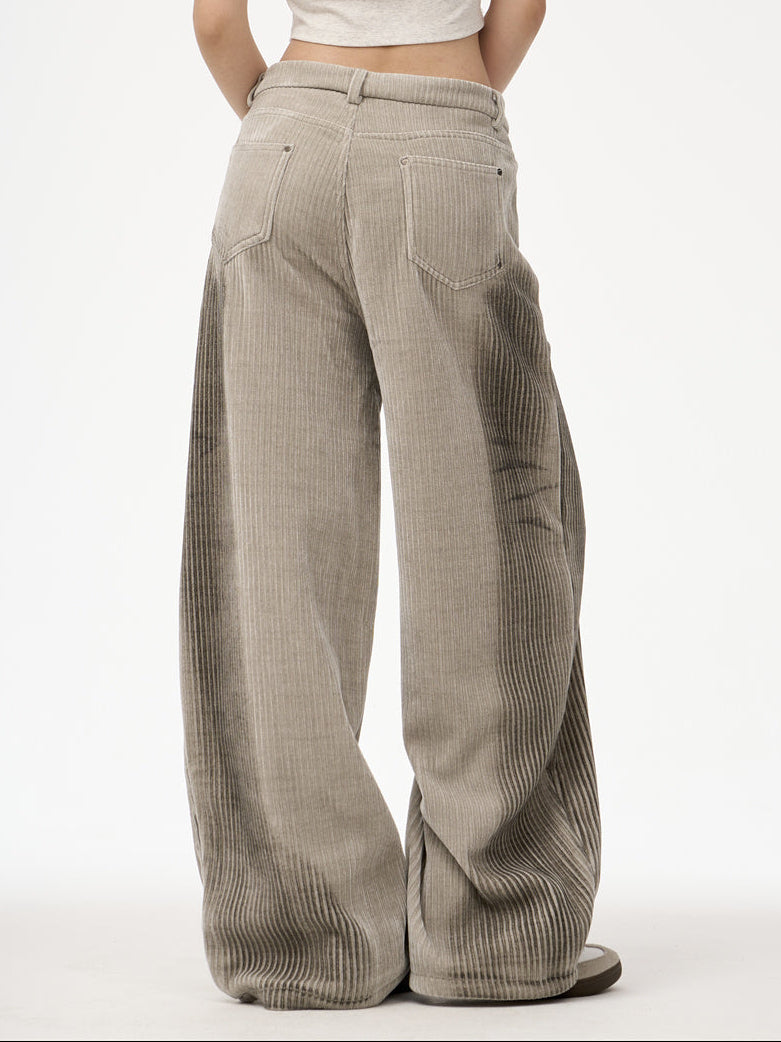 "DIRTY" CORDUROY WIDE LEG PANTS