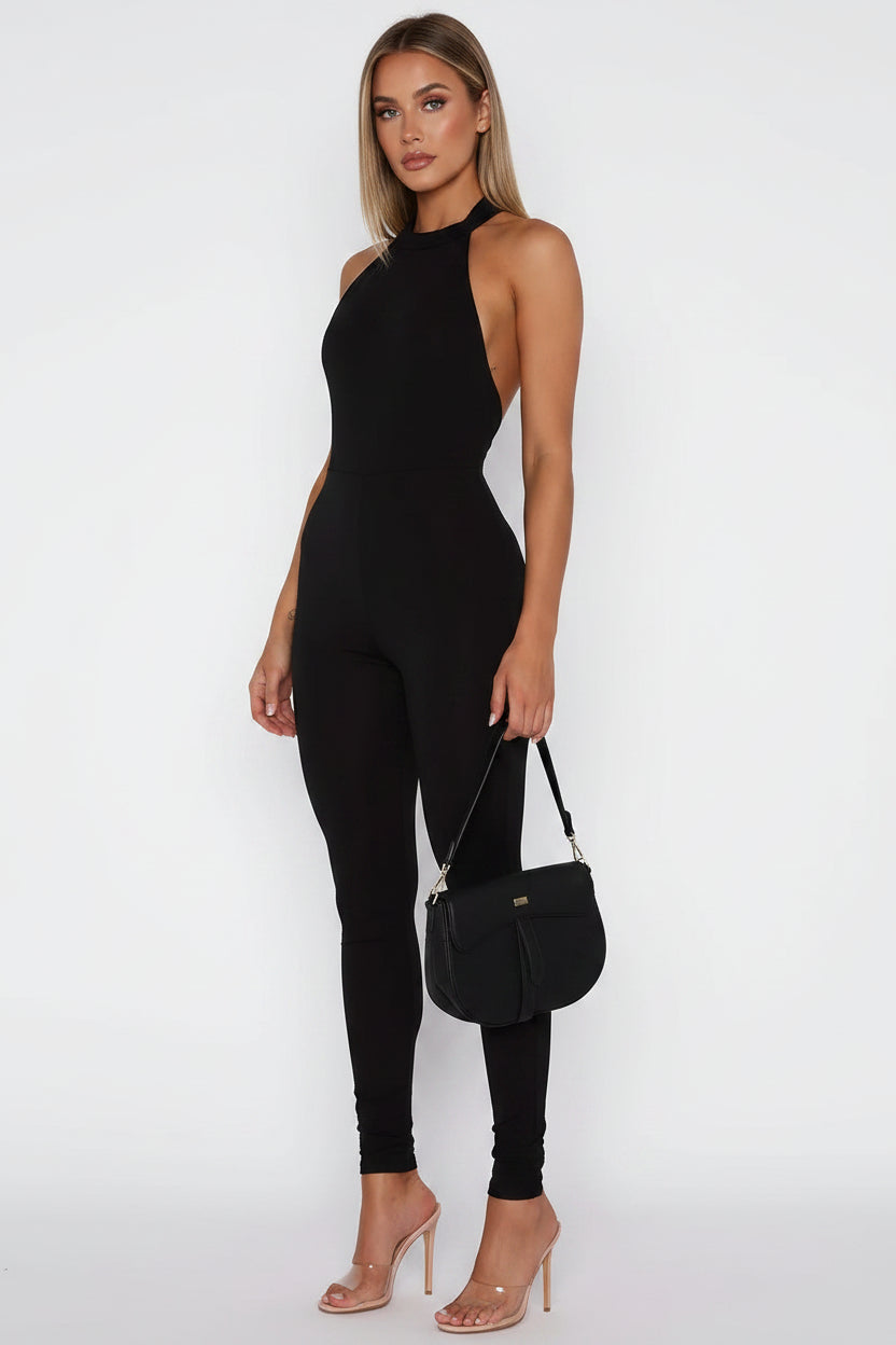 HALTER BACKLESS JUMPSUIT