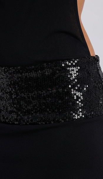 OPEN BACK HALTER MAXI DRESS