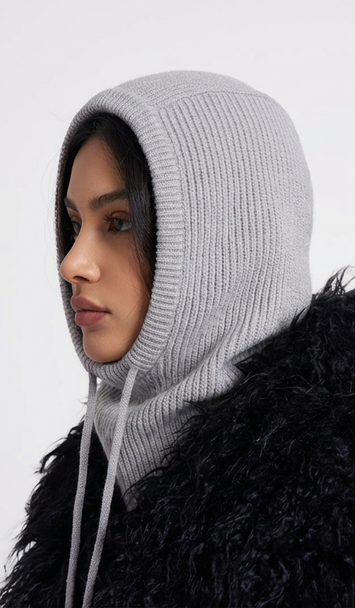 KNIT SCARF SLEEVE CAPE